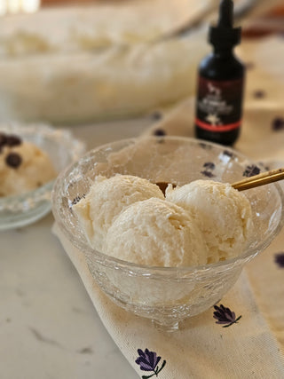 Yogourt glacé à la saveur de vanille